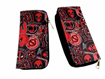 

Super Hero Deadpool Men Women Long Wallet Faux Leather/PU Zipper Coin Purse Unisex Wallets ID/Credit Card Holder