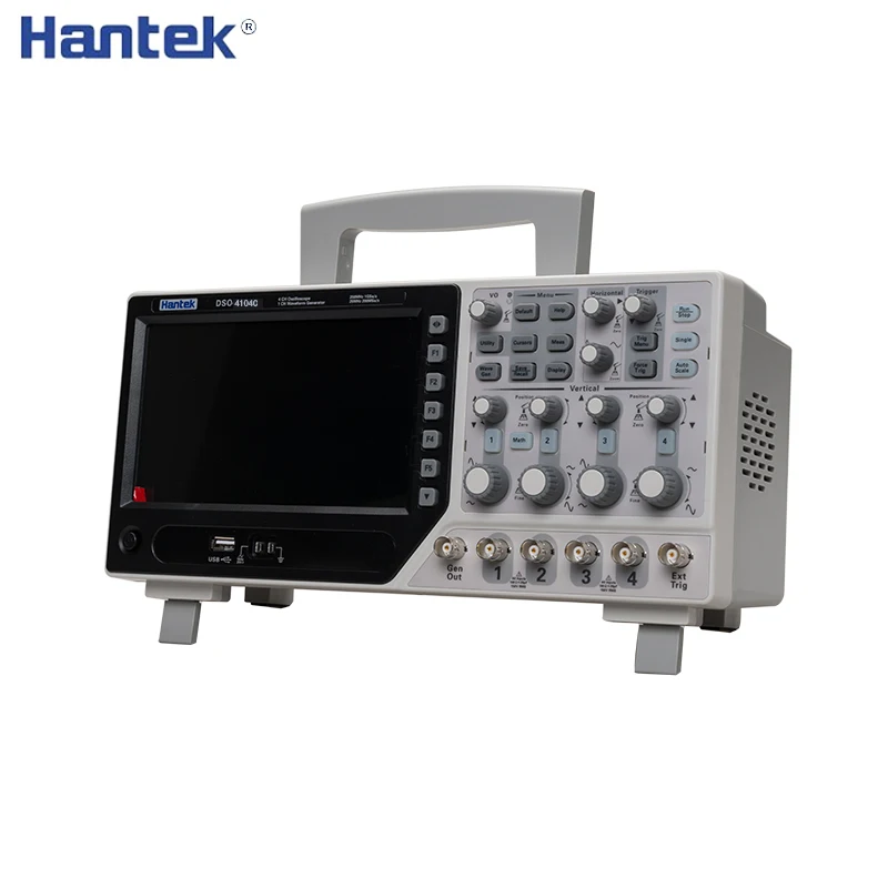

Hantek DSO4104C Digital Oscilloscope Portable 100MHz 1GSa/s 4CH Oscilloscope+ 1CH Arbitary/Function Waveform Generator