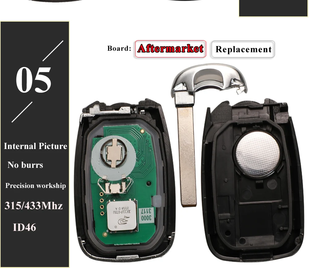 Chiave/Telecomando Per Chevrolet Cruze Malibu Camaro Equinozio Hyq4aa Hyq4ea 13508769 Keyless Go - 4bt Completa Di Smart 315/433mhz Id46 Chevrolet - H7676fffe3eaa4a57b2ca8ea6a4ed09cb0