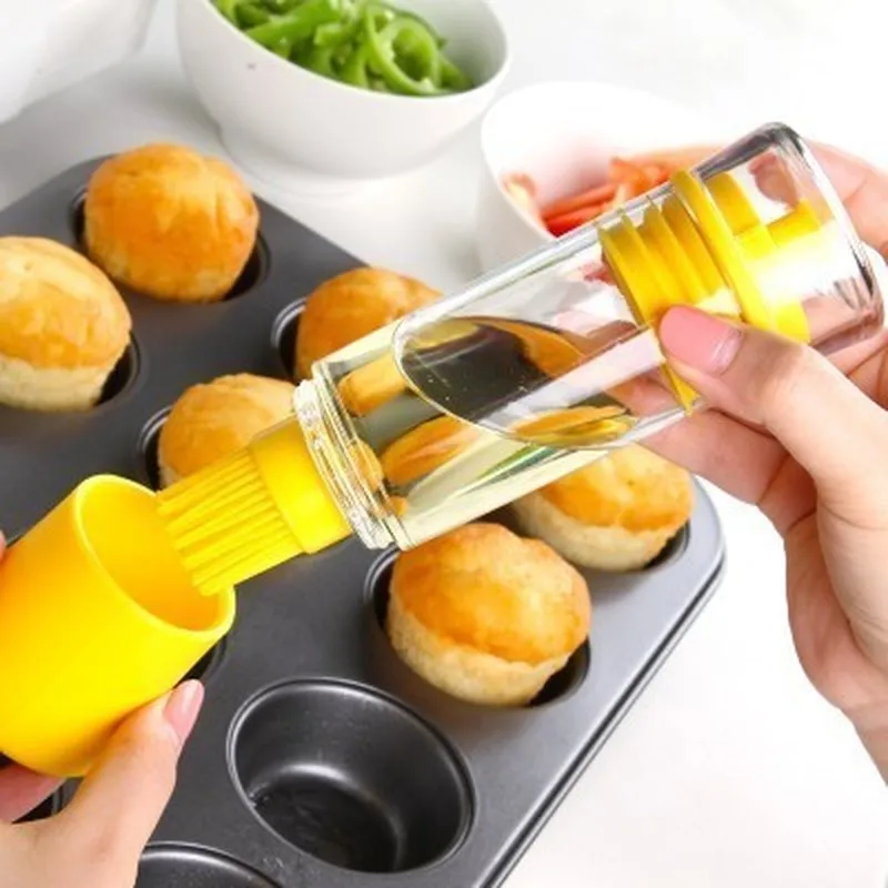 

Japanese kitchen cooking barbecue brush oil bottle set with cover leak-proof sauce soy sauce brush omelette brush WF6031016