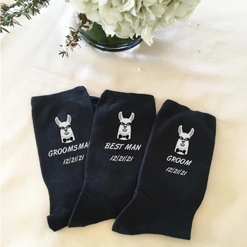

Personalised role and date wedding Groom, Best man, Groomsmen, Page boy gift,Custom Funny socks, Father of the groom/bride socks