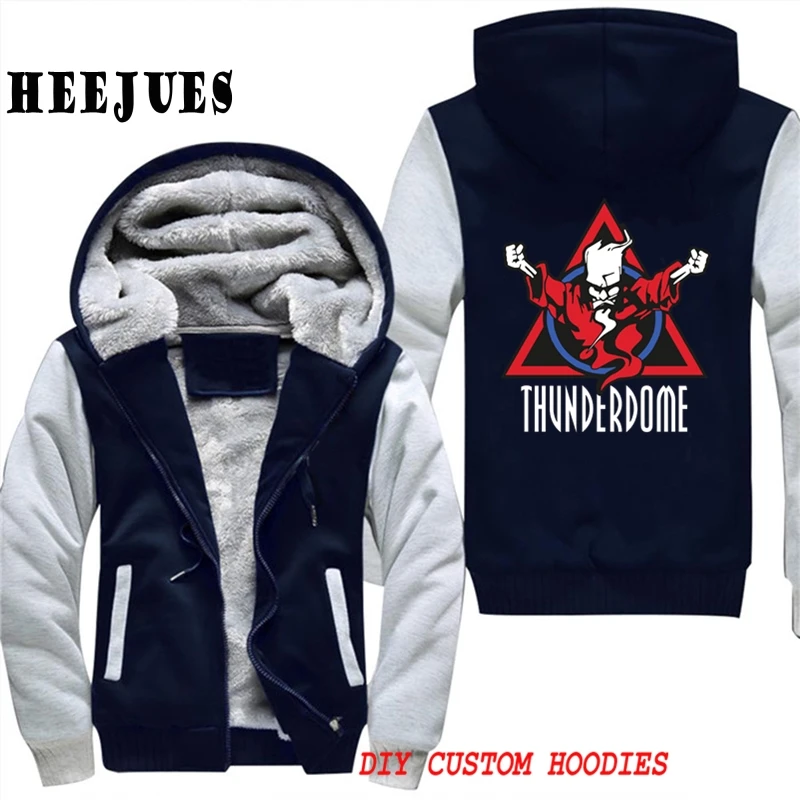 Дропшиппинг Thunderdome логотип волшебника Hardcore Techno Gabber Новая повседневная толстовка толстое пальто толстовка флисовая Мужская куртка с капюшоном