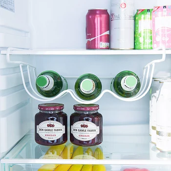 

Refrigerator Kitchen Rack Shelf Can Beer Wine Bottle Holder Rack Organizer Kitchen Storage Fridge Organizer Shelves