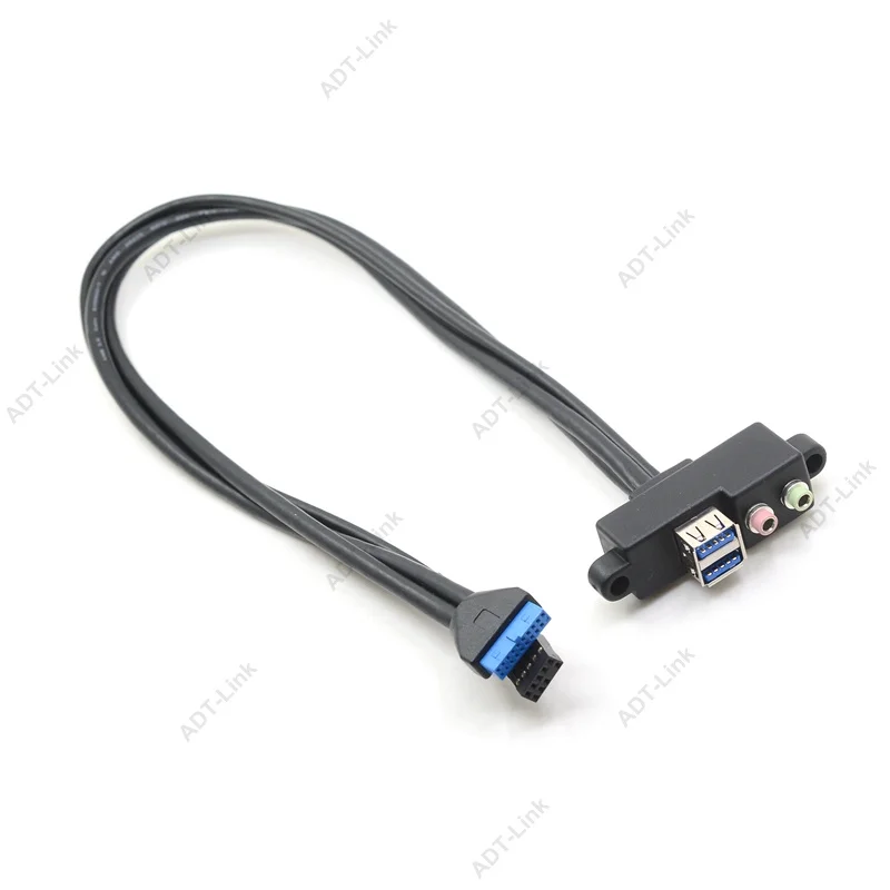 schoner lager Lui Interne Usb 3.0 Pci Kabel Moederbord Aansluiting 2 Poort USB3.0 20P Om 2 *  Af + Audio3.5mm Baffle Kabel pci - AliExpress Computer & Kantoor