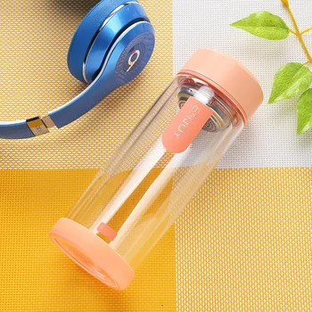 

Tea Cup tea bottle glass water bottle With Tea Infuser Drinking Eco-Friendly glass drinking bottle tea infuser glass bottle