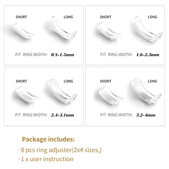 

8Pcs Invisible Ring Size Adjuster for Loose Rings Ring Adjuster Fit Any Rings 1XCA