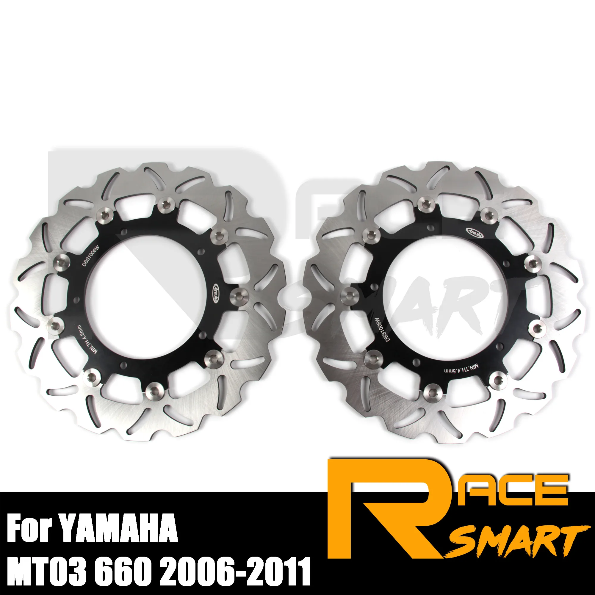 Moto Freno Anteriore Dischi Dischi Dischi Freno Per Yamaha Mt03 660 2006 - 2011 Mt-03 Mt 03 2007 2008 2009 2010 M T 0 3