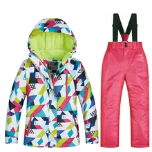 Лыжный костюм для мальчиков, Высококачественная ветровка для мальчиков, горнолыжный костюм для девочек, пальто и штаны