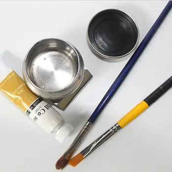 

1pcs Stainless Steel Pen Washer Double Head Painting Art Stainless Steel Dish Art Tools Supplies Z5S3