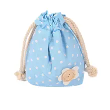 Портативная сумка на шнурке с милым принтом в горошек, многофункциональная мини-сумка для хранения с украшением в виде цветка, вечерние подарочные сумки, Сумочка для телефона