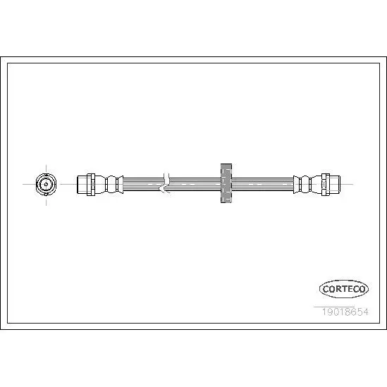 Brake hose front L 333 &quotVW Passat 1.6-2.8/1.9TD 88-97 CORTECO 19018654 | Автомобили и - Цена: 