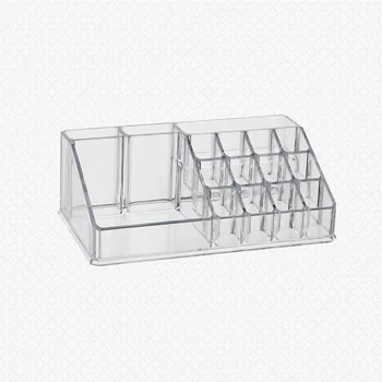 

Clear 3 Tier 6 Drawers And 16 Grid Stackable Large Cosmetics Makeup Organizer And Jewelry Storage Display Set Lipstick Holder