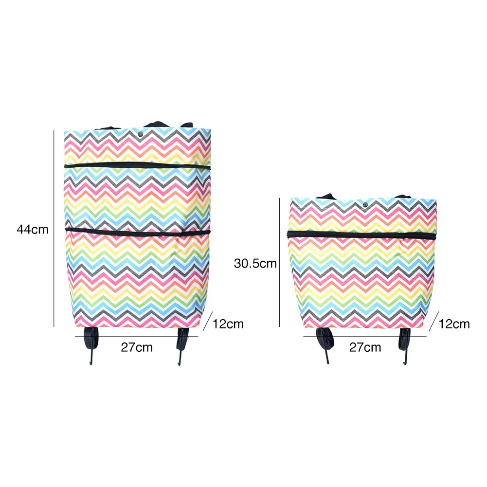 Сумка для покупок, легкая тележка, складная тележка, модная, на колесах, ткань Оксфорд, многоразовая, для дома, большая емкость, экологически чистые продукты