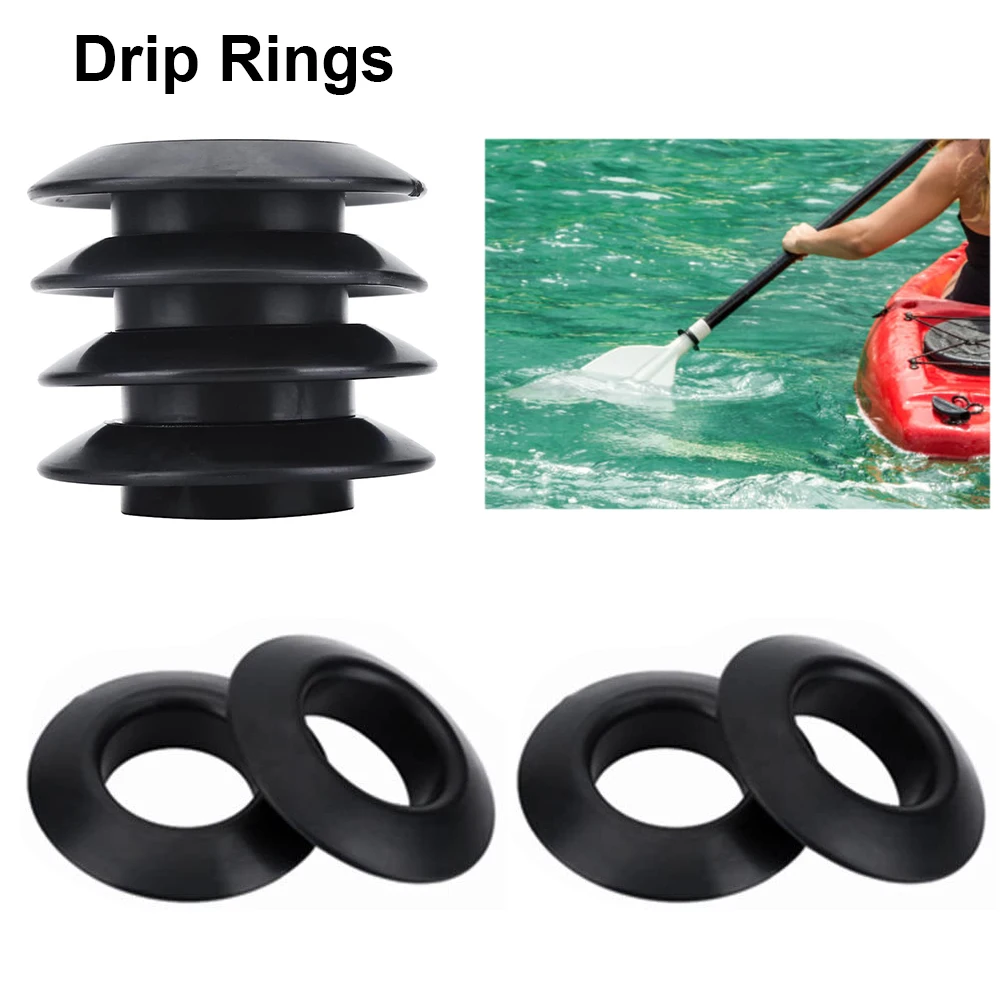4pcs Easy To Install Outdoor Universal Kayak Paddle Rubber Drip Rings