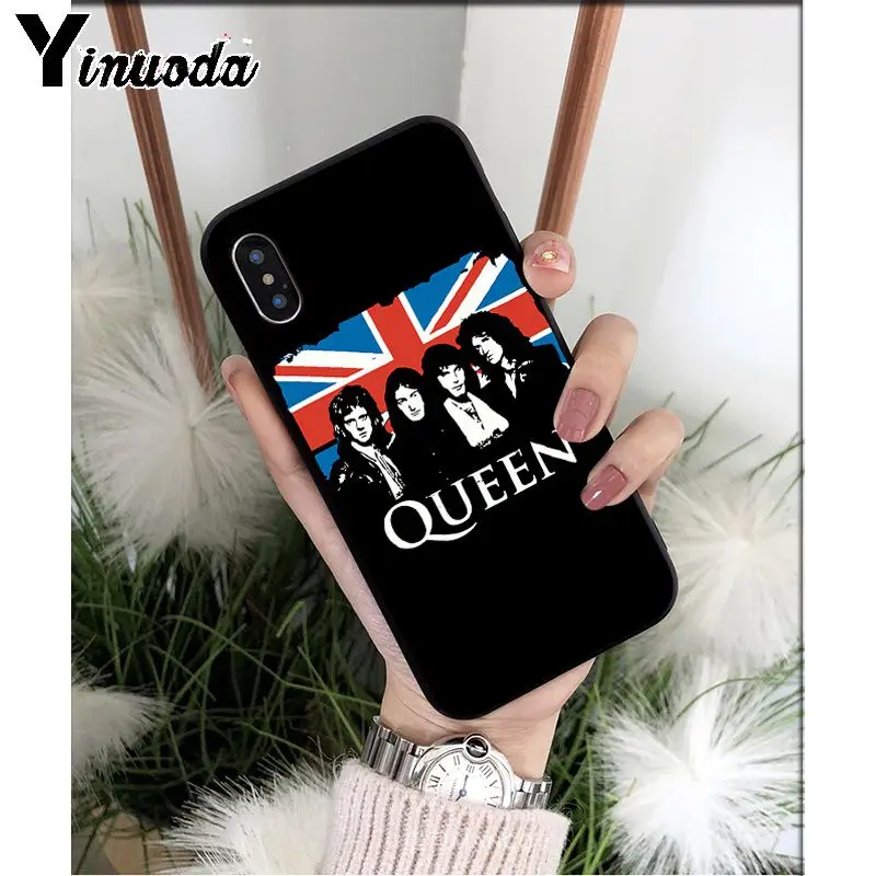 Yinuoda Фредди Меркури Queen Band TPU Мягкий силиконовый чехол для телефона iPhone X XS MAX 6 6S 7 7plus 8 8Plus 5 5S XR