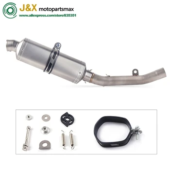 

Motorcycle Full Exhaust Mffler Escape System Contact Middle Link pipe DB Killer Slip On for Kawasaki Z800 Z 800 2013-2017