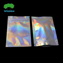 Дизайн сумки с голограммой на молнии замок сумка для хранения продуктов заказной напечатанный мешок небольшой мешок для закусок, конфеты, порошок герметичный