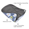 Toalla sanitaria reutilizable para menstruación, 5 uds., compresas lavables de carbón de bambú ► Foto 2/6