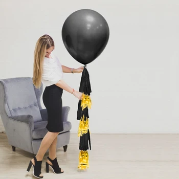 

Balloon, 24 ", with tassel tape, black