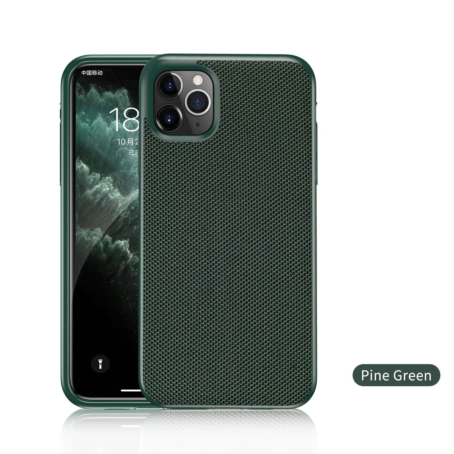 Цветной мягкий чехол для iPhone 11 Pro, резиновый чехол, удобный захват, защита экрана и камеры, бархатистая мягкая подкладка, амортизирующая - Цвет: green