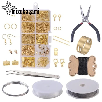 

Ear Pin Earrings handmade accessories Material Package Set With Tools Diy Fashion Jewelry Accessories Gold Silver