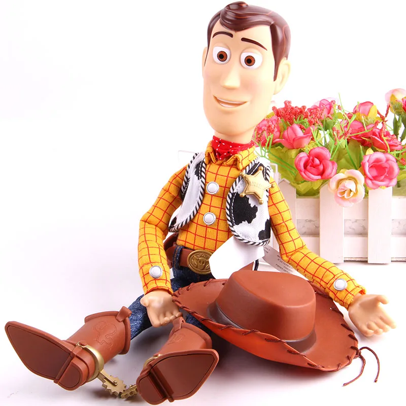 

Talking Woody From The Woody Roundup TV Show PVC Collection Model Toy The Sheriff Action Figure Woody With Holster