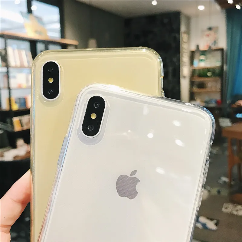 Чехол для iPhone 7, прозрачный однотонный карамельный цвет для iPhone XS Max 11 pro 6 7 8 6s Plus X XR XS, Мягкий ТПУ силиконовый чехол для телефона, задняя крышка