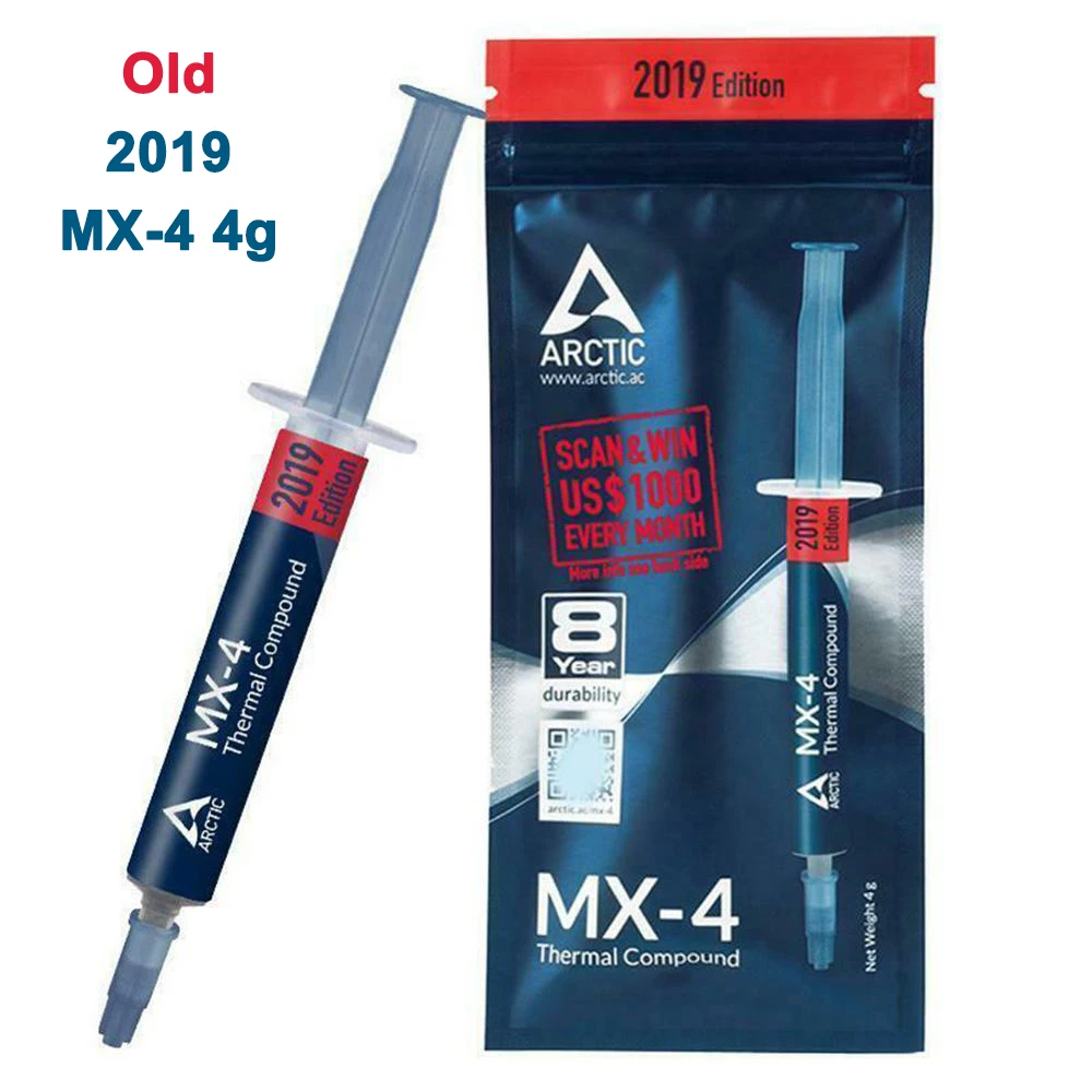 ARCTIC MX-4, 4g, 2g, 8g, 20g, MX, 4 составные портативные кулеры для процессора, силиконовая смазка, термопаста, радиатор, процессор Intel GD900-1 - Цвет: 2019 MX-4 4g