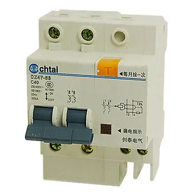 

ON/OFF Switch 40A Miniature Earth Leakage Circuit Breaker