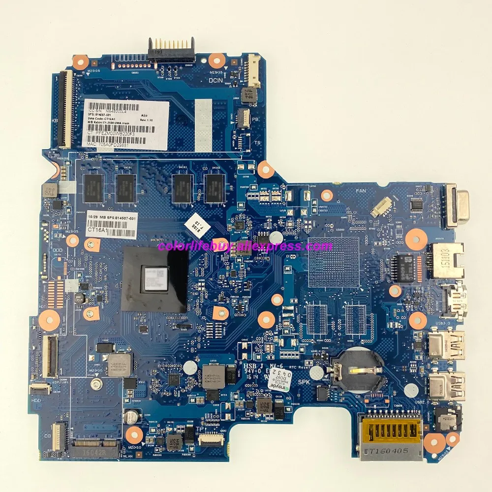 

Genuine 814507-501 814507-001 6050A2731301-MB-A01 w E1-6015 CPU 2GB/RAM Laptop Motherboard for HP 14 14-AF Series NoteBook PC