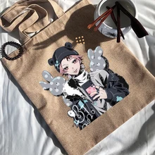 

Demon Slayer's Pattern Series Printing Shopping Bags Fashion Casual All-match Tote Bag Student Harajuku Style Shoulder Bag