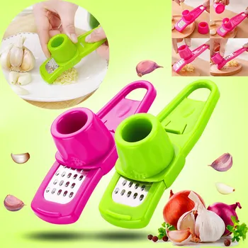 

2PCS Multifunction Stainless Steel Pressing Garlic Slicer Cutter Shredder Kitchen Stainless Steel Peeling Scraping Kitchen Tool