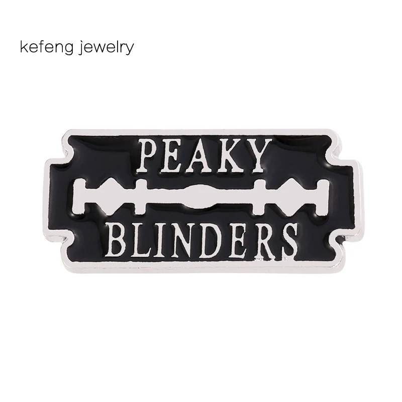 Moda Thomas Shelby Peaky Blinder Razor Blade Pin Badge Regalo Per Papà Uomo Amici Smalto In Metallo Pin S Spilla Zaino Pin