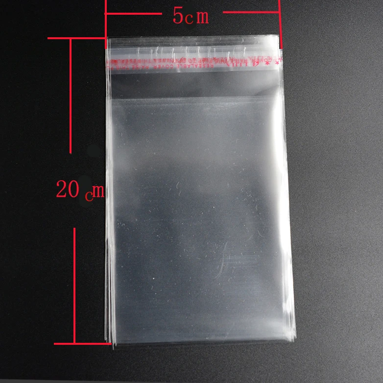 50 шт. прозрачные пластиковые пакеты 5 х20 см|plastic bag adhesive seal|adhesive pouchplastic clear |