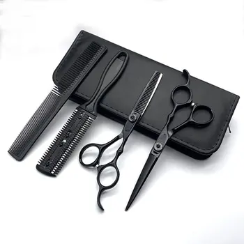 

New Hairdressing Scissors Set Tool Stainless Steel 6 Inch Scissors Cut Hair Scissors Flat Cut Teeth Shear Thinning