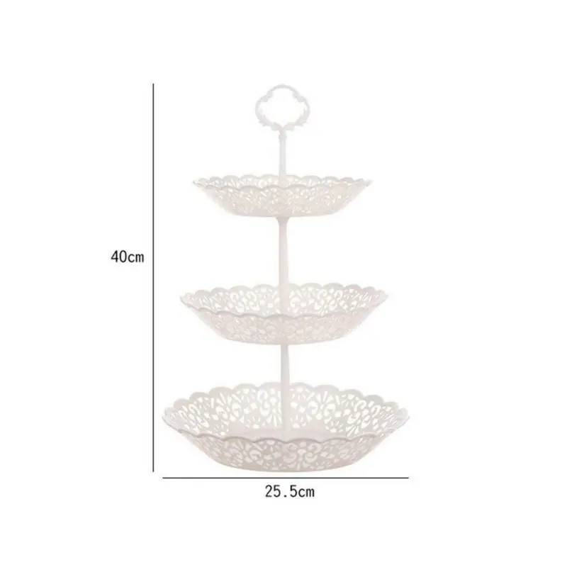 3-х уровневая подставка трехслойная тарелка для фруктов Подставка для тортов десертов стойка для хранения овощей Свадебная вечеринка фруктовый торт Дисплей стеллаж для выставки товаров#2