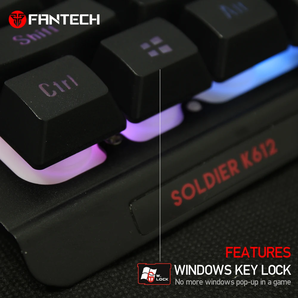 Игровая клавиатура FANTECH K612 с металлической панелью проводная USB подсветкой 19
