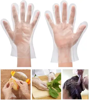 

Disposable Clear Plastic Gloves, 500 Pcs Plastic Disposable Food Prep Gloves for Cooking, Cleaning, Food Handling,Transparent