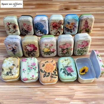 

12pcs Travel Cosmetic Case Organizer Cartoon Tinplate Storage Make Up Organizer Storage Organizer Storage Box Tin Box Small Box