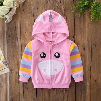 

Unisex Coat 2020 Summer Children's Wear New Girls Boys Casual Jacket Child Cartoon Long Sleeve Hooded Top Kids Jacket