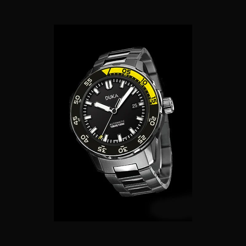 2021 New DUKA Wrist Watch Brand luxury Automatic watch for men mechanical watch men NH35 ceramics Bezel 100m Steel Diver Watch