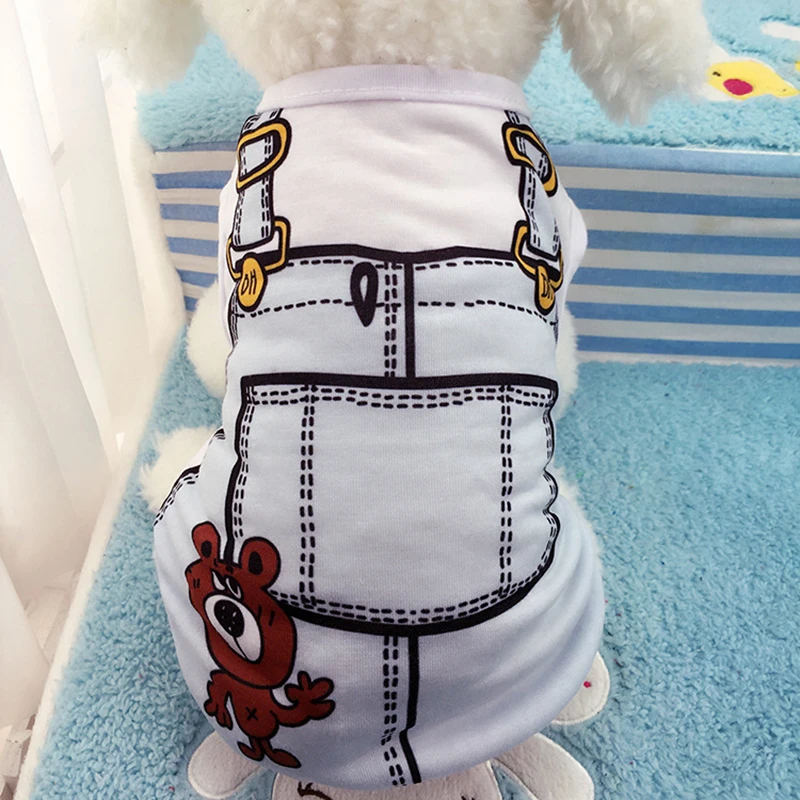 Одежда для собак Жилет Одежда для собак Продукты жилет для щенка летний жилет одежда для маленьких собак хлопковая футболка одежда