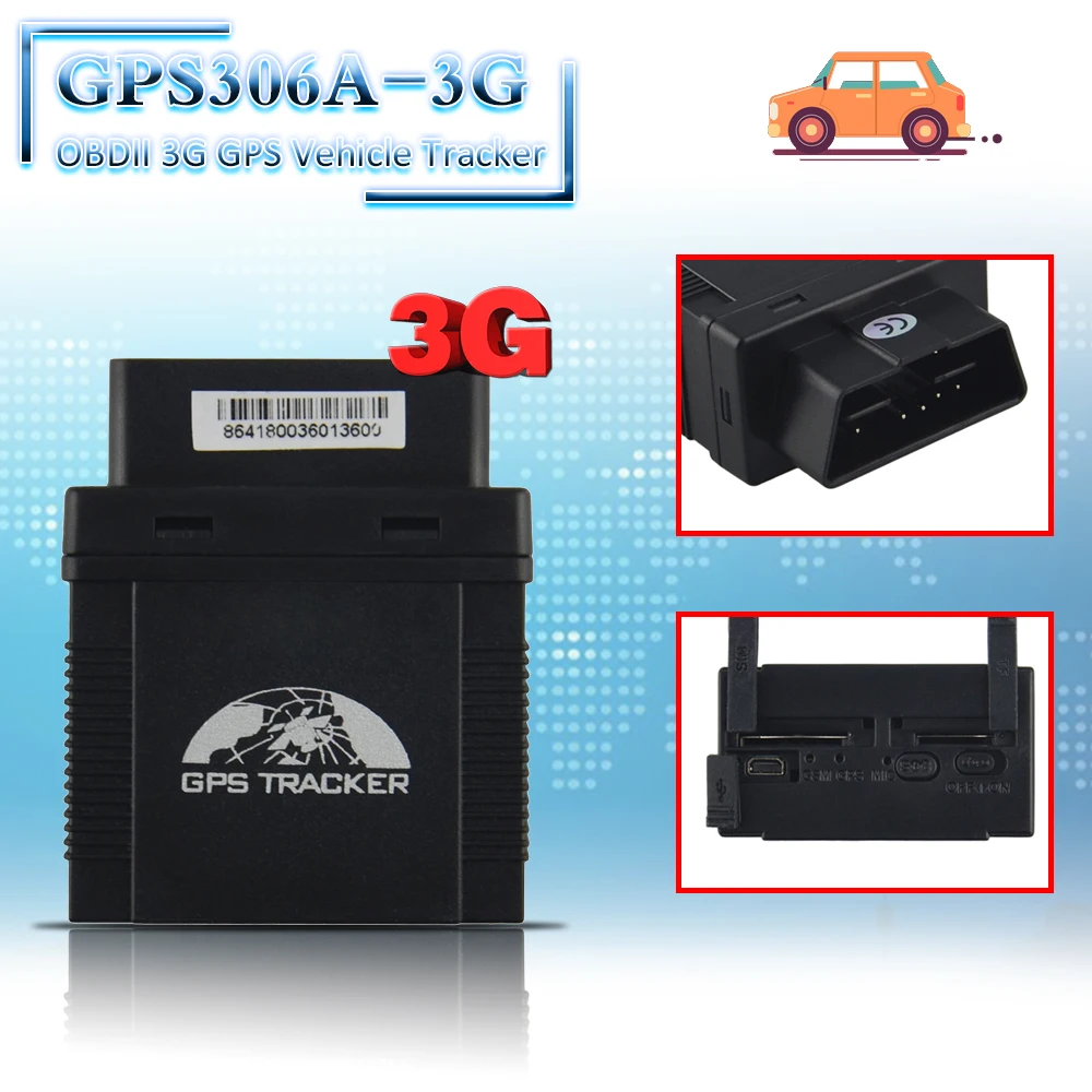 Автомобильный Автомобиль GSM gps OBD трекер gps 306A-3G автомобильный диагностический детектор ПК Отслеживание мобильного телефона приложение