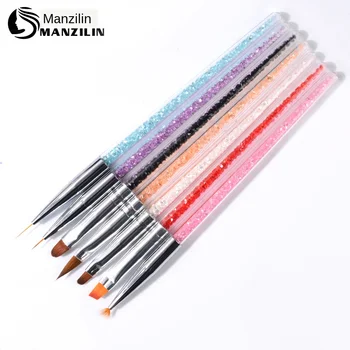 

Crystal Diamond Line Drawing Pen Blooming Painted Line Drawing Pen Broad Brush Comprising a Row of Penshaped Brushes 7 Pack