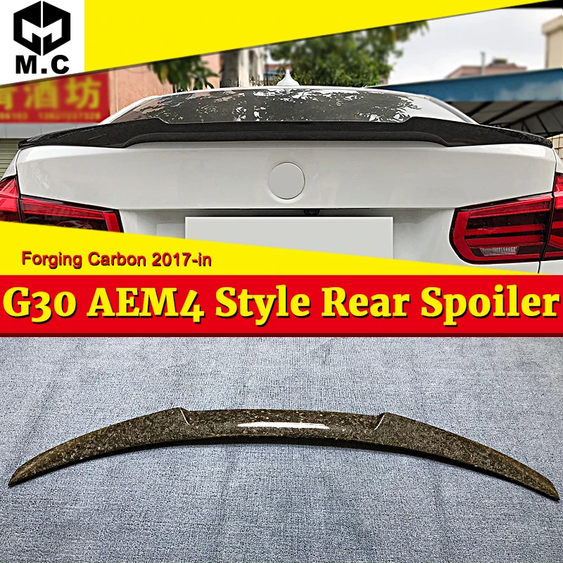 

For BMW G30 Forging Carbon fiber Sedan Trunk Spoiler wing M4 style 5 series 520i 530i 535i 540i 540iXD Rear wings spoiler 17-in