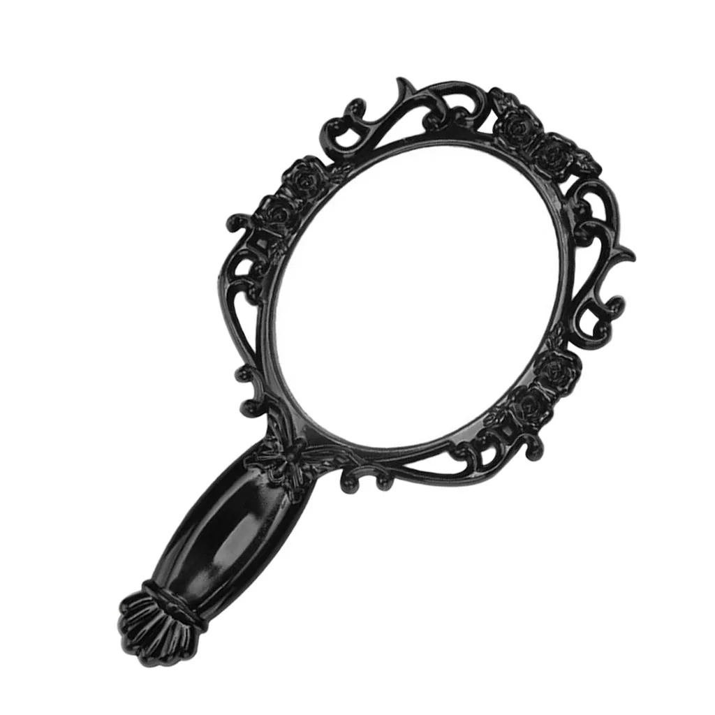 Classic Design Cosmetic Mirror Retro Traveling Compact Antique Handheld Pocket Makeup Mirror for Trip Home Living Room