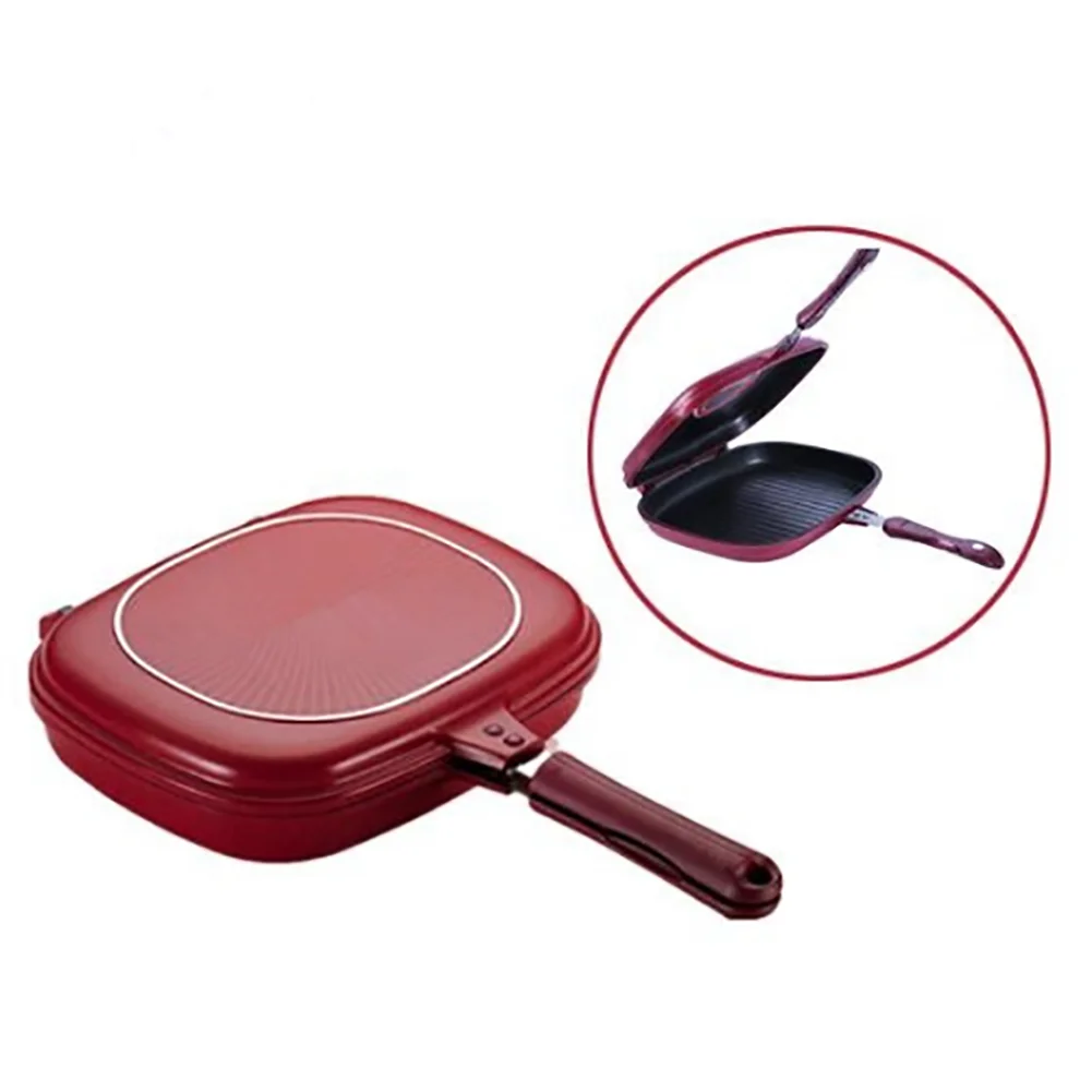 

Professional Kitchen Baking Non-stick Trays Frying Pan Pancake Pot Cookware Breakfast Omelette Square Steak Double Sided