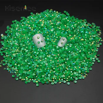

2000pcs / Pack High Quality New Fashion Dark Green AB Acrylic Rhinestone 3D Charm DIY Nail Art Jewelry Decoration Accessories