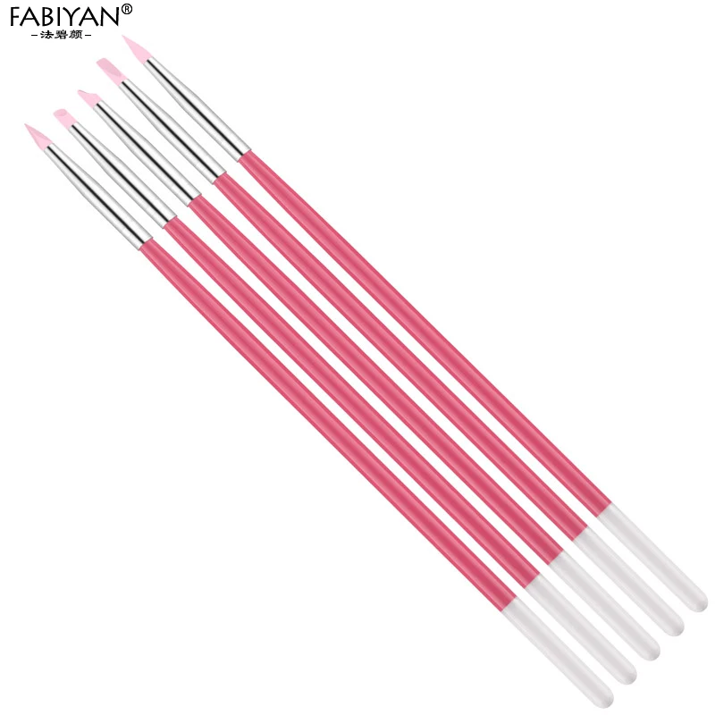 5 шт./компл. силиконовая кисть для дизайна ногтей резьба по дереву|nail art brushes tool|nail