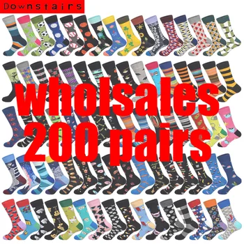 

Downstairs 170 Pairs/lot Mix Wholesales Design 600+ Colored Patterns Happy Socks